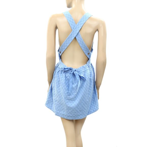 Free People Free-Est Va Va Volume Mini Dress Sleeveless Criss-Cross L New 265432 - Picture 6 of 7